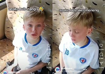 Bikin Ngakak, Momen Sopir Kebingungan saat Anak Bule Nangis Ditinggal Ibunya di Bus