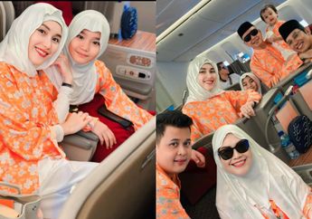 Boyong Keluarga Berangkat Umroh, Ayu Ting Ting Kompak Kenakan Seragam Bersama Rombongan: Mohon Doanya