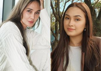 Adu Gaya Luna Maya dan Caitlin Halderman Saat Kenakan Dress Desainer yang Sama, Glamor dengan Mutiara