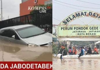 Akibat Banjir, Aktivitas Pedagang Mega Bekasi Lumpuh, Kini Histeris Selamatkan Barang