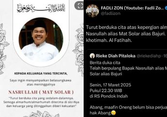 Menteri Kebudayaan Fadli Zon dan Kritikus Film Yan Wijaya Sampaikan Bela Sungkawa hingga Kenang Sosok Mat Solar