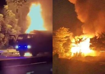 Kronologi Truk TNI Meledak dan Terbakar di Tol Gempol Pasuruan, Satu Anggota TNI Dinyatakan Tewas!