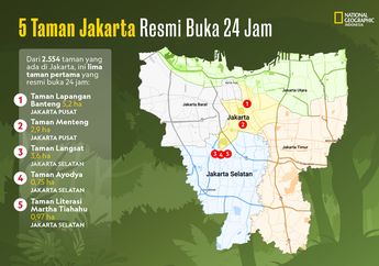 Infografik: Lima Taman Jakarta Resmi Buka 24 Jam