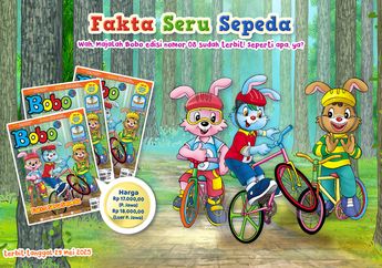 Suka Bersepeda? Yuk, Cari Tahu Fakta Unik Sepeda di Majalah Bobo Edisi 08 Tahun 53 yang Terbit Hari Ini!