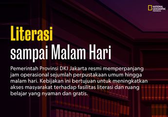 Infografik: Literasi sampai Malam Hari di Perpustakaan Malam Jakarta