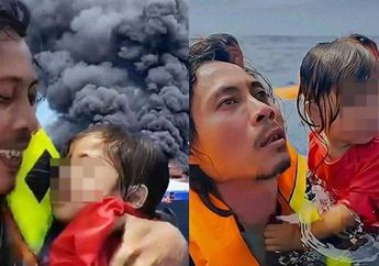 Kronologi Pria Selamatkan Balita Terapung di Tengah Laut saat KM Barcelona VA Terbakar, Aksi Heroiknya Viral