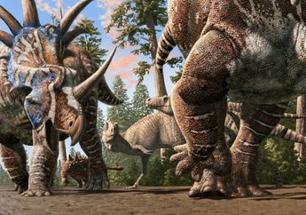 Dinosaurus Berbagai Spesies Hidup Berkelompok Seperti di Film Animasi