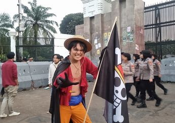 Momen 'Luffy' One Piece Ikut Demo DPR, Kritik Realisasi 17+8 Tuntutan Rakyat