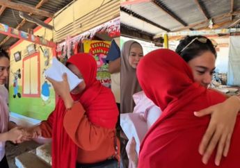 Salut! Azizah Salsha Turun Langsung ke Lokasi Banjir Bandang di Padang, Beri Bantuan Rp50 Juta untuk Pembangunan TK