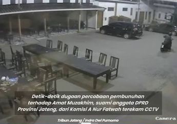 Asyik Nongkrong di Teras Rumah, Suami Anggota DPRD Jateng Ditembak Pria Misterius, CCTV Rekam Aksi Pelaku