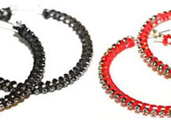 DIY: Diamond Hoop Earrings