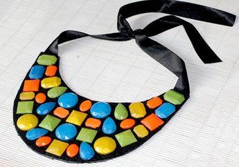 DIY: Neon Gem Necklace