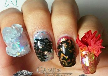 10 Nail Art yang Terinspirasi dari Serial Game of Thrones. Kreatif & Unik!