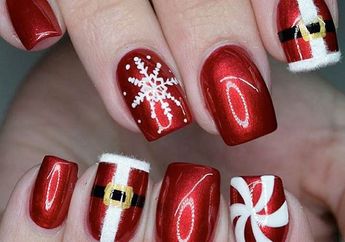 Ini 11 Nail Art Tema Natal yang Paling Populer di Pinterest, Mau Coba?