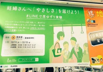 Permudah Ibu Hamil Dapatkan Tempat Duduk di Kereta Lewat Aplikasi Chat, Jepang Lakukan Uji Coba Program Terbarunya