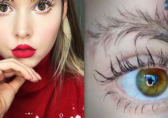 Nyentrik Abis! Gadis Ini Tampil Cantik Sambil Bentuk Alisnya Menjadi Pohon Natal yang Unik