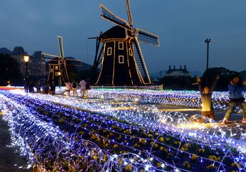 Huis Ten Bosch Nagasaki, Nikmati Malam Hari Kamu Bersama 13 juta Lampu Warna-warni