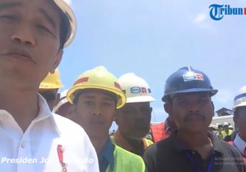 Kocak! Presiden Jokowi Bikin Gugup dan Tegang Pekerja Waduk Sei Gong Batam, Saat ditanya Ampun Deh Jawabannya