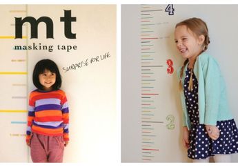 Nggak Usah Beli, Yuk Bikin Sendiri Pengukur Tinggi Badan di Tembok, Cuma Pakai Selotip loh