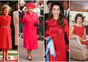 Daftar Wanita Pesohor Dunia yang Hobi Kenakan Busana Warna Merah, Salah Satunya Putri Kerajaan Inggris dan Mantan Ibu Negara