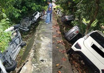 Rombongan Pengantin Menuju ke Rumah Mempelai Pria, Tak Disangka Jalan yang Dilalui Ambruk!