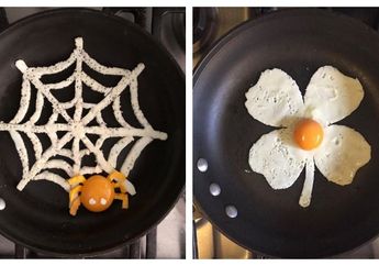 Skill Tingkat Dewa, dari Laba-laba Hingga Raket Tenis, Kreasi Telor Ceplok Ini Bikin Kamu Mikir Keras, Gimana Bikinnya?