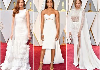 Lagi cari Ide Model Busana Pesta? Contek Koleksi Gaun Putih dari Karpet Merah Oscar 2017