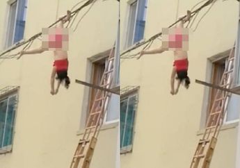 Hampir Dijemput Maut, Seorang Wanita Terjatuh dari Lantai 5 dan Tersangkut di Kabel Listrik