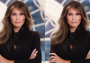Wow! Ini Penampilan Berkilau Ibu Negara Amerika Serikat, Melania Trump dengan Dress yang Harganya Bikin kamu Tercengang