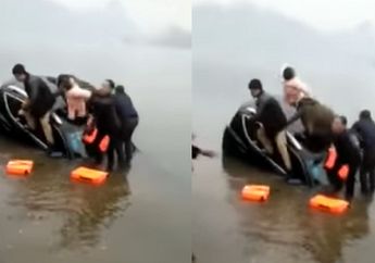 Niatnya Pulang ke Rumah Naik Kapal, Sebuah Mobil Malah Kecemplung di Danau, Bayinya Pun Sampai Dilempar