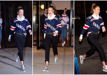 Tahun Baru 2018, Supermodel Terkenal Hollywood Gigi Hadid Tampil dengan Gaya Fashion Boyish Sporty