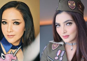 Sama-sama Pakai Dress Nuansa Floral, Begini Beda Gaya Maia Estianty dan Ashanty, Cantiknya Maksimal!