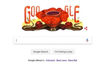 Ada Bunga Rafflesia di Google Doodle Hari Ini, Kenapa ya ? 