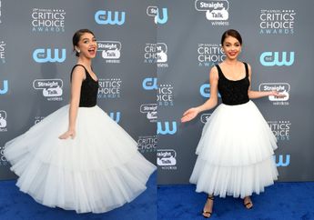 Kenakan Rok ala Ballerina, Sarah Hyland Tampil Modis di Red Carpet Critics Choice Awards, Cantik Banget!