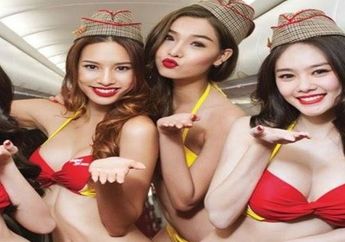 Wow! Pramugari Cantik Berbikini Seksi Siap Melayani Penumpang Maskapai Penerbangan Vietnam