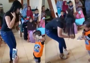 Miris Atau Lucu? Bocah Laki-laki Nyawer Biduan yang Nyanyi "Jaran Goyang" Disaksikan Banyak Orang Dewasa