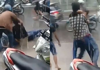 Diduga Rebutan Penumpang, Dua Sopir Becak Motor Berkelahi Hingga Lakukan "Smackdown"