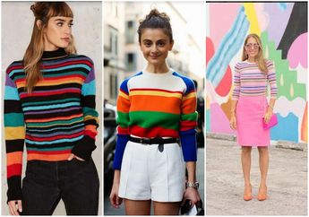 Tampil Playful dengan Baju Motif Rainbow ala Fashion Blogger di New York, Dari Koleksi Sweater Hingga Outer