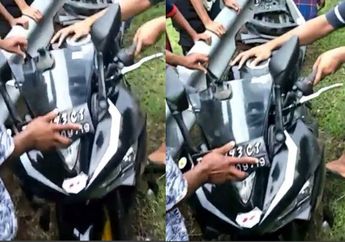 Pasca Kecelakaan, Begini Kondisi Motor Yamaha R25 yang Crash di Tikungan