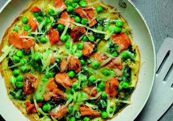 Sering Lupa dan Sulit Konsentrasi? Coba deh Sarapan dengan Omelete Bayam Salmon Kacang Polong Ini