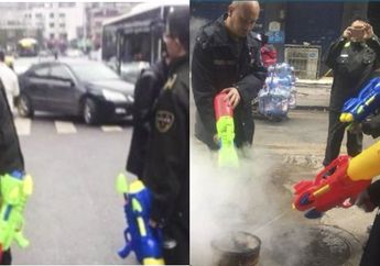 Unik! Satpol PP Tiongkok Gunakan Pistol Air Mainan Sebagai Senjata Rahasia! Ini Alasannya