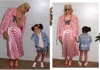 Super Stylish! Putri Sulung Beyonce Mengenakan Wrap Coat Saat Hadiri Grammy Awards 2018