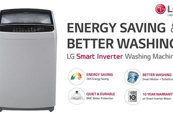 Kegiatan Mencuci Lebih Mudah dengan Mesin Cuci LG Smart Inverter 67Watt