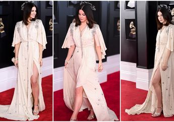 Inspirasi Model Gaun Feminin ala Penyanyi Lana Del Rey di Red Carpet Grammy Awards 2018 