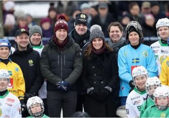 Dinginnya Salju Tak  Menghalangi Keromantisan Pangeran William Bersama Istrinya Kate Middleton