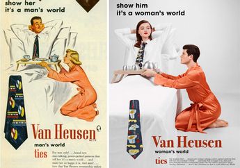 Kreatif! Fotografer Ubah Peran Wanita Jadi Pria di Iklan Jadul, Penasaran?