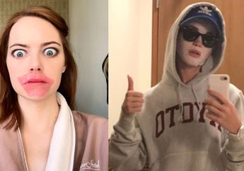 Deretan Seleb Hollywood yang Selfie Saat Pakai Masker Wajah, yuk Lihat Pose Kocaknya yang Lucu Banget!