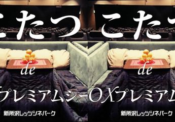 Hanya di Jepang, Kamu Bisa Nonton Film di Bioskop Lengkap dengan Meja Favorit Keluarga Shinchan 