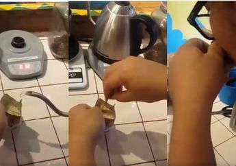 Bikin Geleng-geleng Kepala, Pria Ini Minum Kopi Sachet Langsung dari Bungkusnya