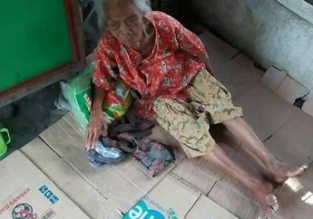 Kisah Pilu Mbah Kasmi, Nenek Sebatang Kara yang Tinggal di Emperan Pasar Besar Ngawi